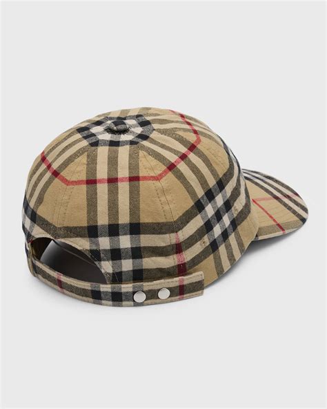 mens burberry baseball hat|burberry check cotton baseball cap.